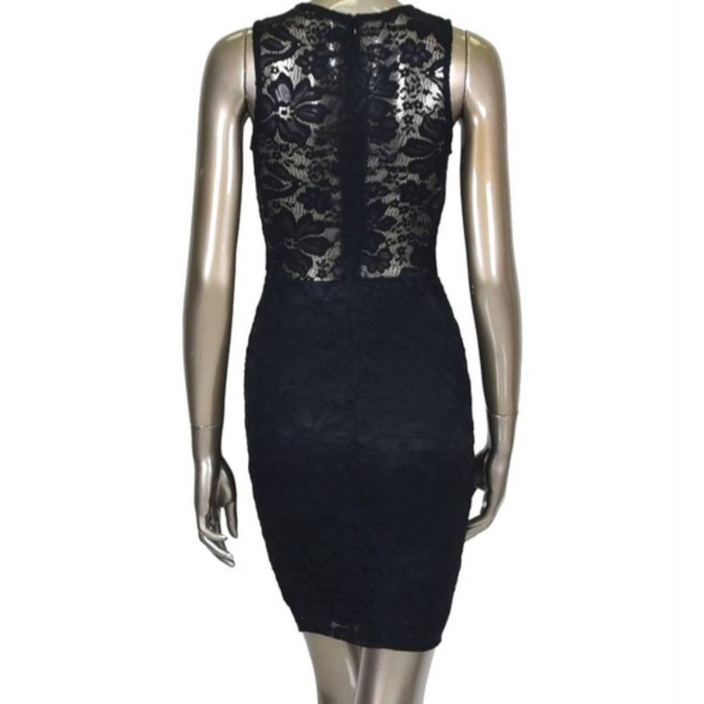 Black Lace Mini Dress - Picture 2 of 6